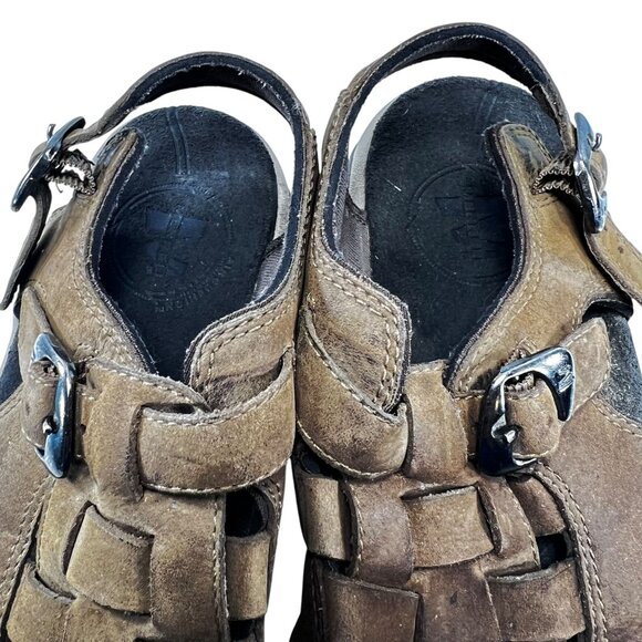 Merrell Brava II Womens Brown Leather Fisherman Sandals Sz 7 Adjustable Buckles - Picture 10 of 13